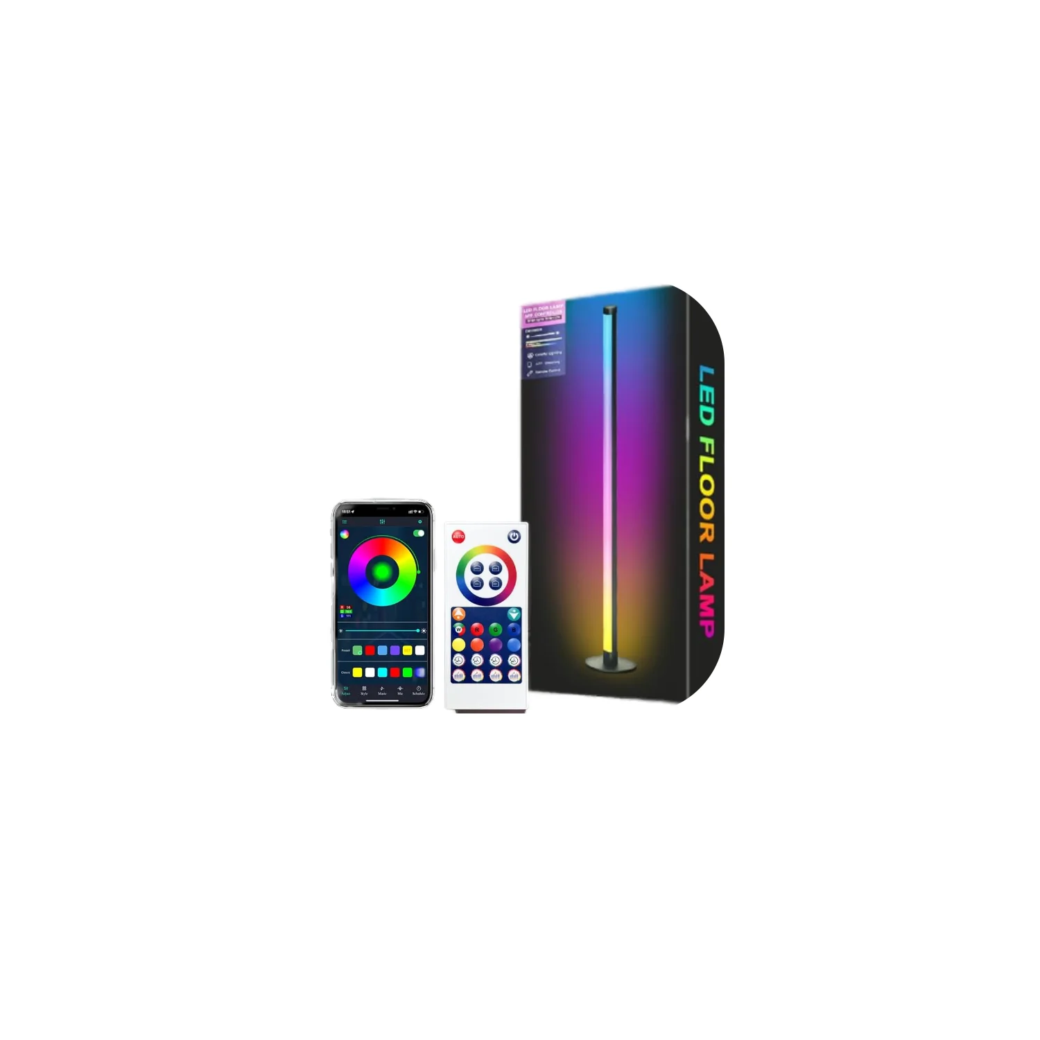 مصباح نوم أرضي ذكي بإضاءة RGB